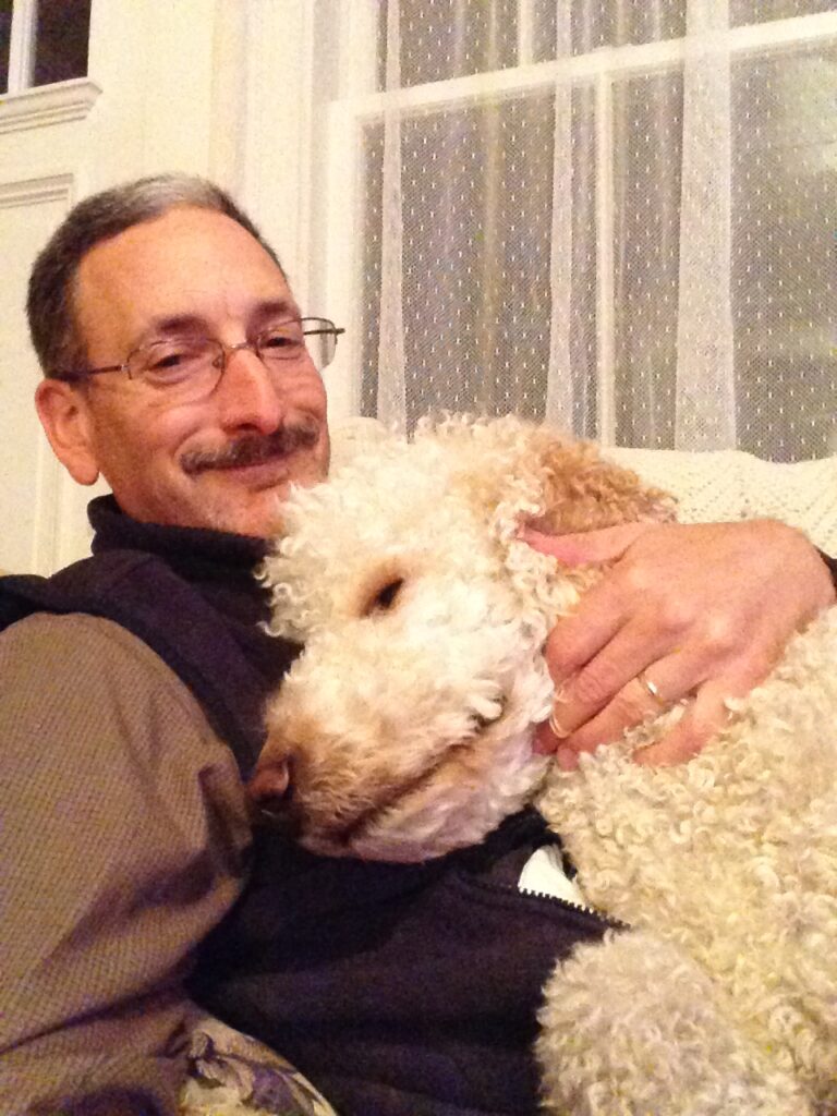 Pet Loss Therapist, Wayne Kessler and his dog Teddy who died of cancer at 9 years old